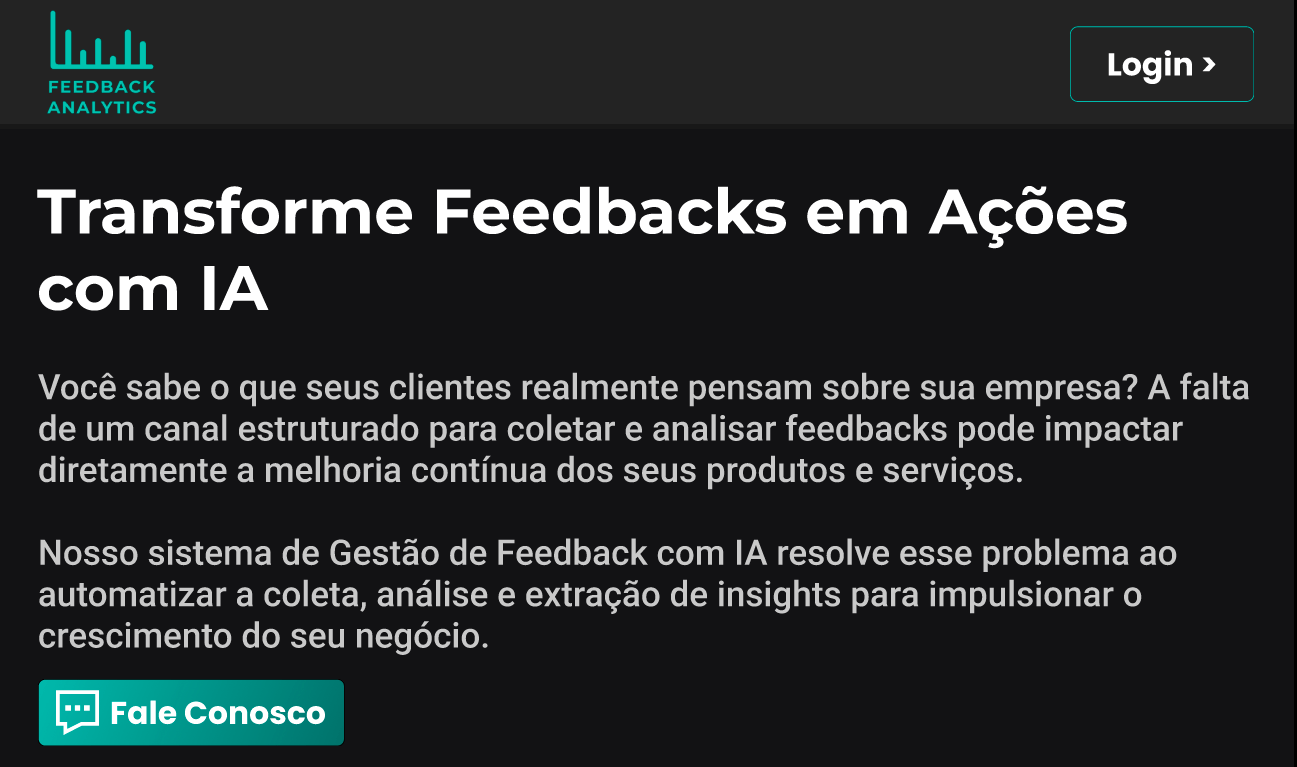 FeedBack Analytics Interface